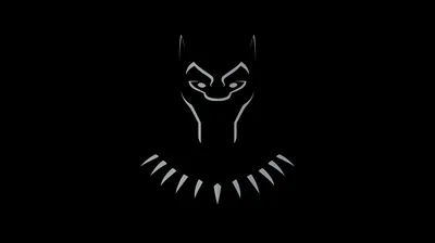 Black Panther Flat Digital Art Wallpaper, HD Minimalist 4K Wallpapers, Images and Backg