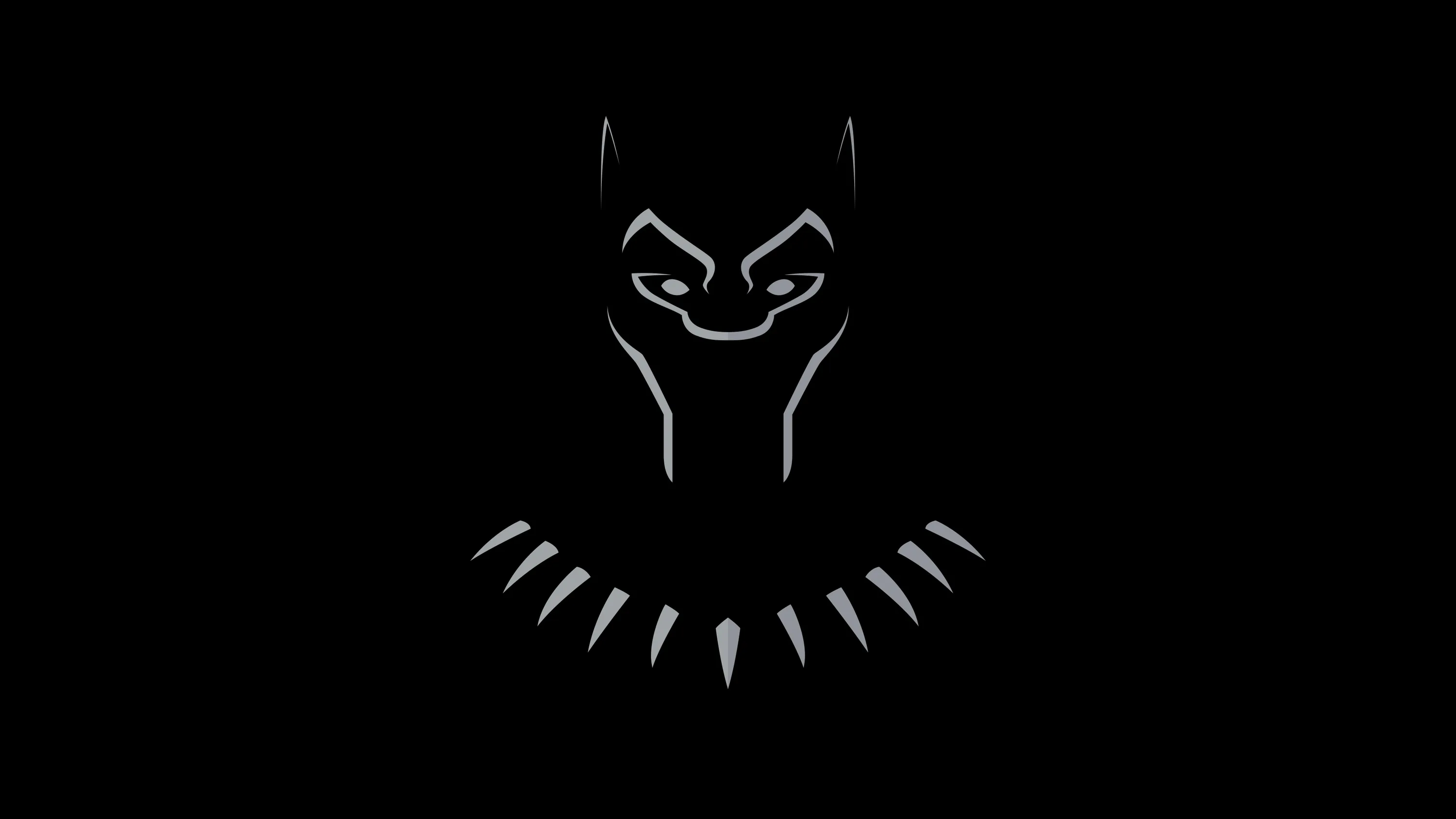 Black Panther Flat Digital Art Wallpaper, HD Minimalist 4K Wallpapers, Images and Backg