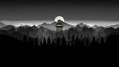 Watchtower Against a Rising Moon HD Wallpaper