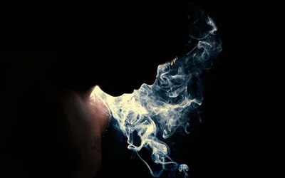 Black Background Smoke Wallpaper HD