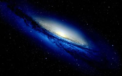 Sapphire Spiral Galaxy With a White Core HD Wallpaper