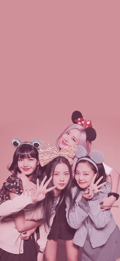 BlackPink Cute Bows Group Pink Wallpapers K Pop Wallpaper HD