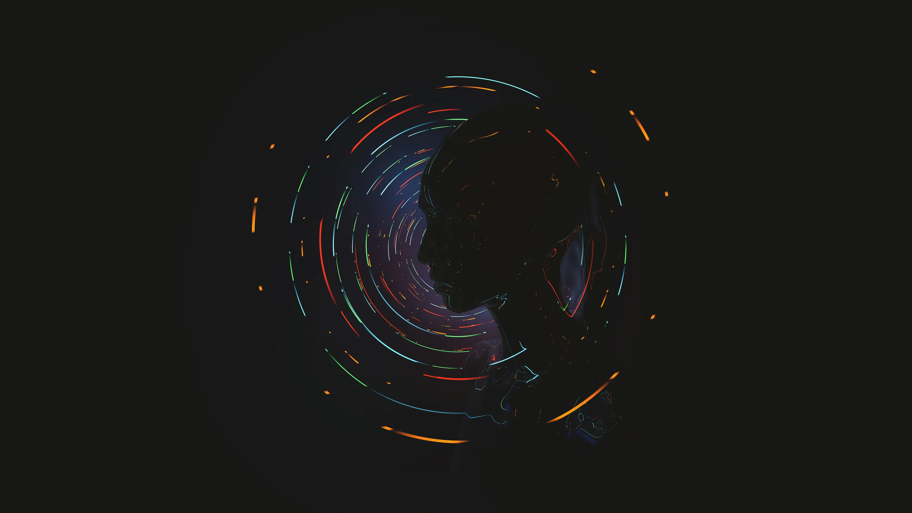 Wallpaper Black and White Spiral Illustration, Background Free Image