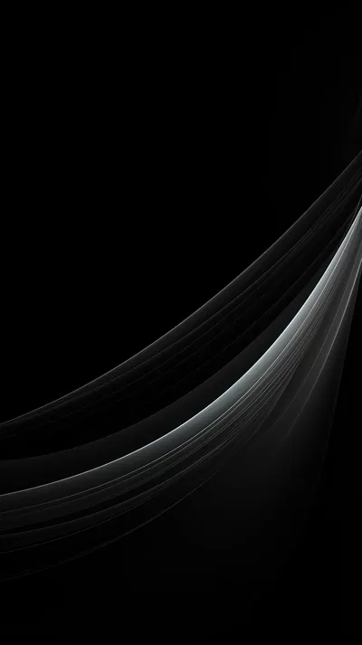 Curved Light Streaks Across Black HD Phone Wallpaper