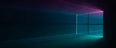 Windows Outline in Teal and Pink HD Wallpaper