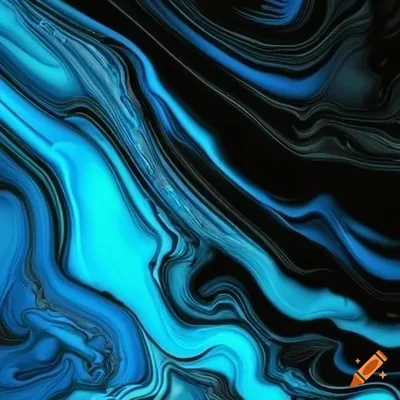 Smooth black and blue marble wallpaper on Craiyon
