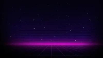 Outrun Wallpaper 4K, Neon, Dark background, Purple