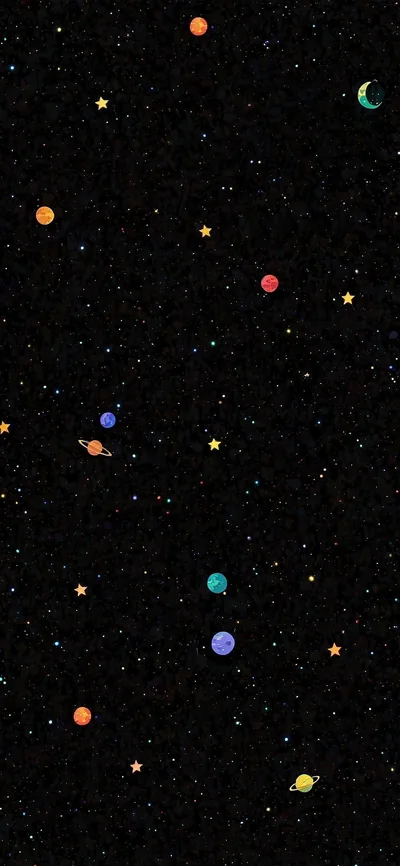 Cute Stars And Planets Drawing Unique Creative Artwork Most Popular Wallpapers