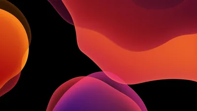 Orange and Purple Bubbles on Black HD Wallpaper