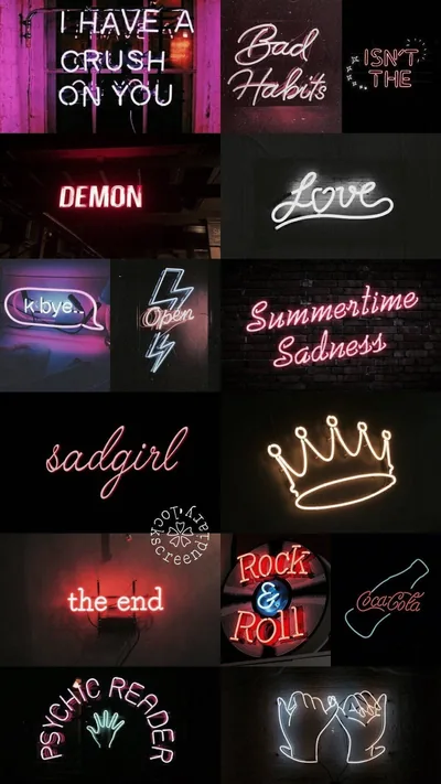 Black Neon Aesthetic Backgrounds