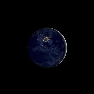Earth Wallpaper 4K, Night, iOS 11, Stock