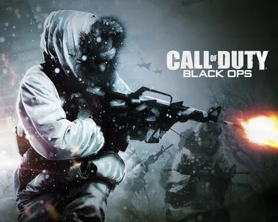 Black Ops Soldier Firing in Snow HD Wallpaper