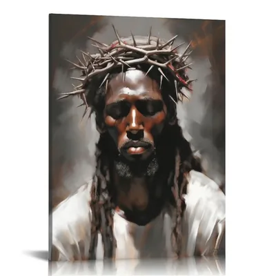 Black Jesus Christ Desktop Nawypu Jesus Christ Wall Art Watercolor