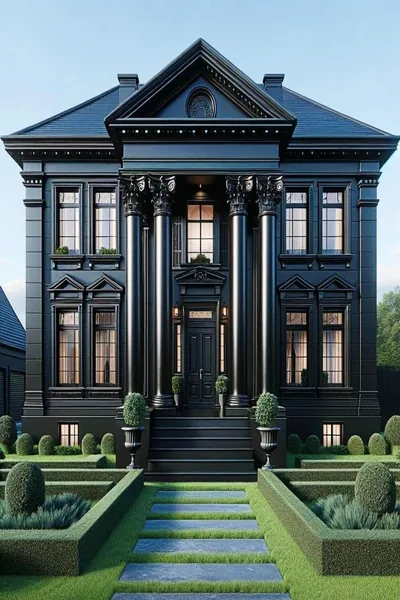 All Black House Exterior Inspiration Luxurious Black Mansion