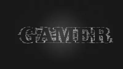 Gamer Text in Distressed White HD Wallpaper