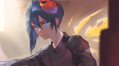 Anime Boy Blue Eyes Mask Black Dress 4K HD Anime Boy Wallpapers