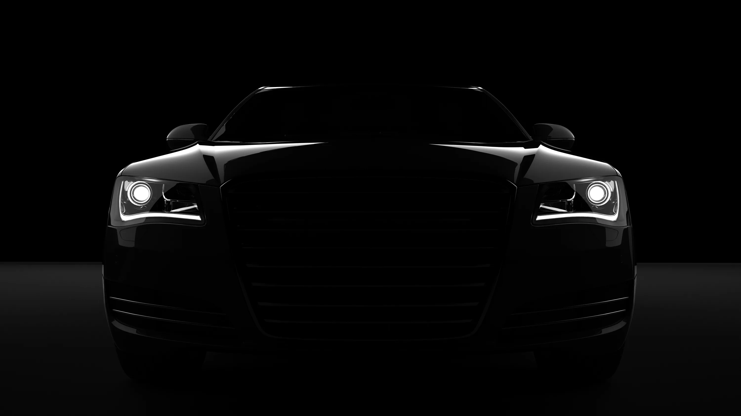 Computer generated image of a sports car, studio setup, on a dark background AFI Ind