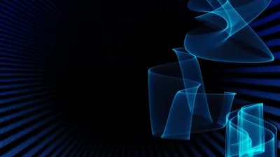 Translucent Blue Ribbons over Stripes HD Wallpaper