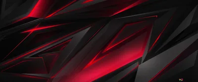 Dark Metallic Panels with Red Glow HD Wallpaper