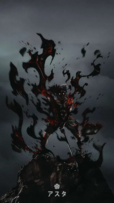 Demon Form Wreathed in Black Tendrils HD Phone Wallpaper