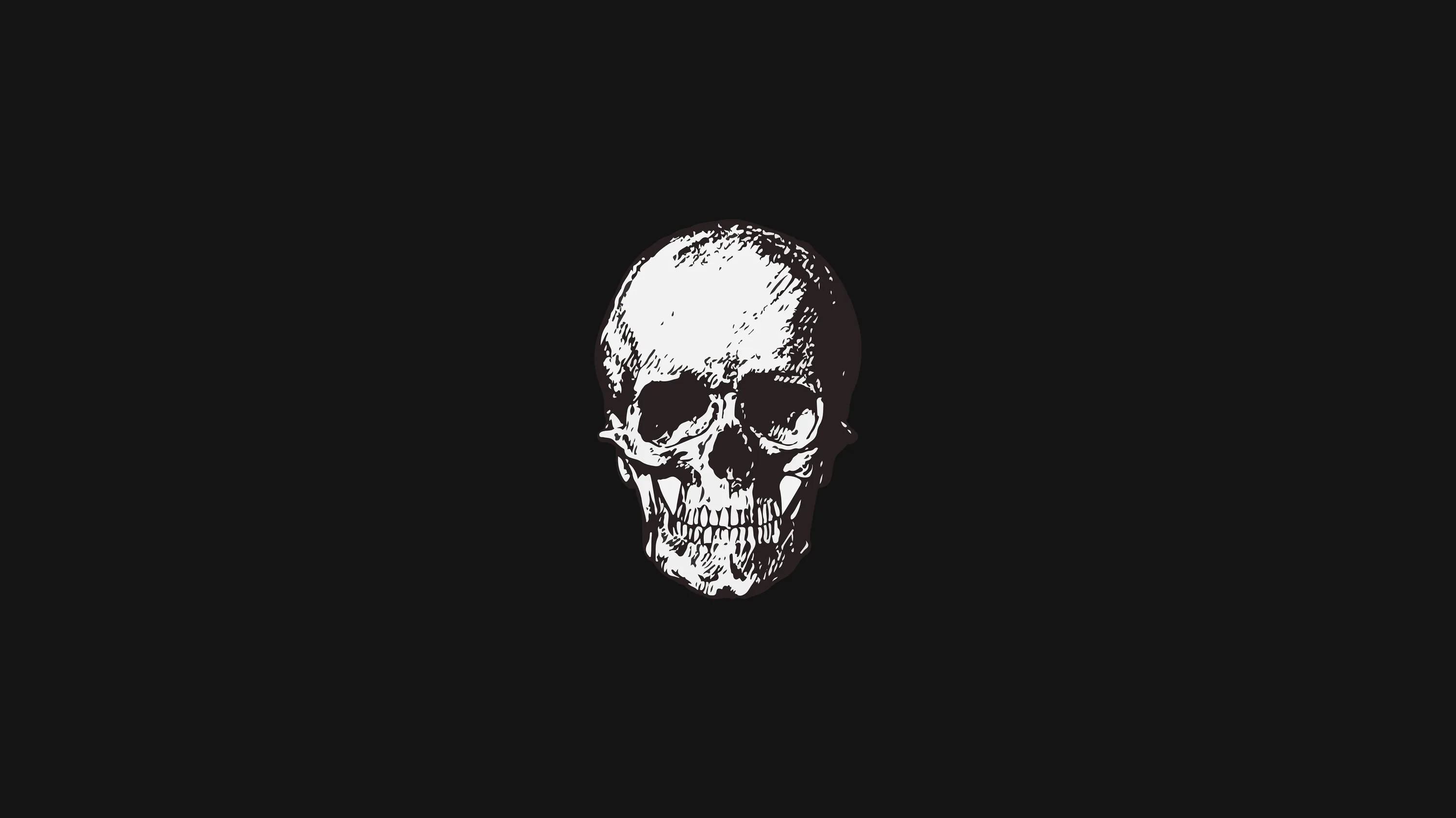 Wallpaper simple, skull, minimalism, sake, black background, black background, Minimali