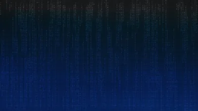 Blue Digital Rain Code Background HD Wallpaper