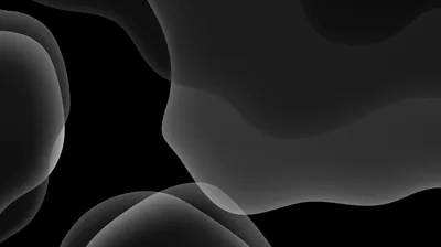 iOS Dark Mode Abstract Blobs HD Wallpaper