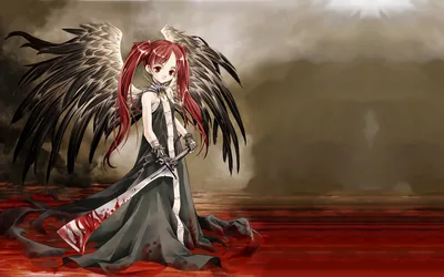 Anime Angel with Wings 4K Ultra HD Wallpaper