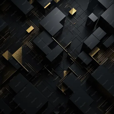 HD Dark Geometric Wallpaper Black Background