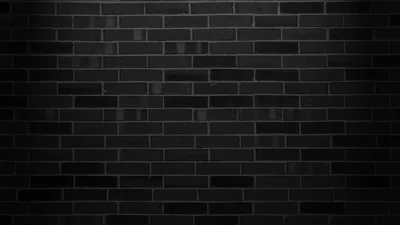 Black Brick Wall in Soft Top Light HD Wallpaper