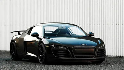 HD Wallpaper of a Sleek Black Audi R8 Supercar