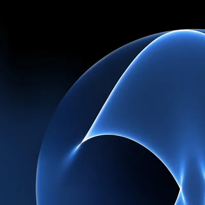 Swooping Blue Curves on Black HD Wallpaper