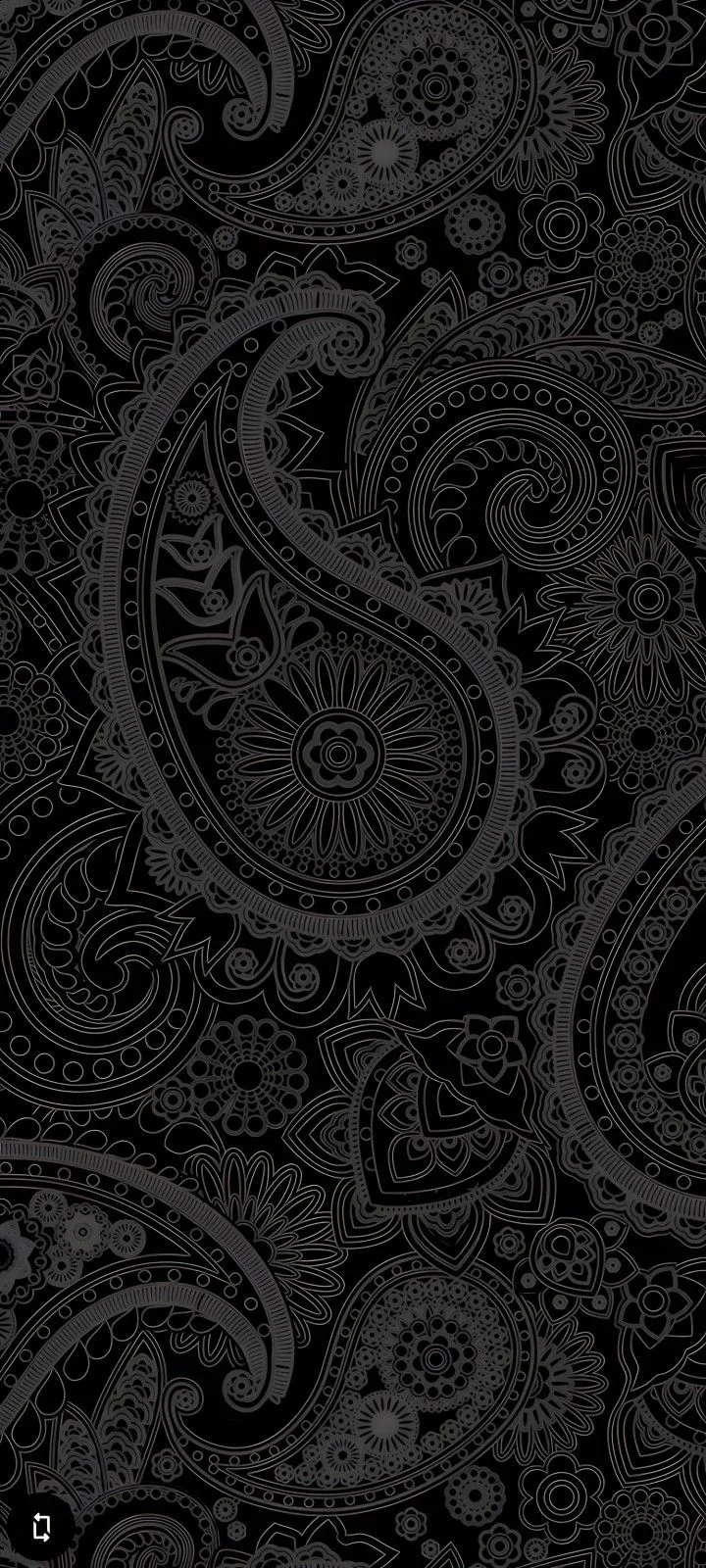 Black and White Paisley Pattern Wallpaper