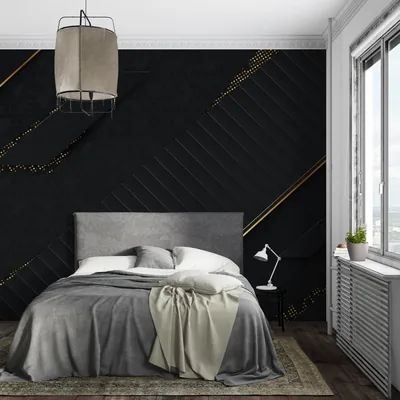 Black Living Room Wallpaper