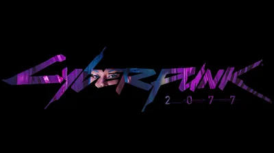 Cyberpunk 2077 Logo in Neon Glitch HD Wallpaper