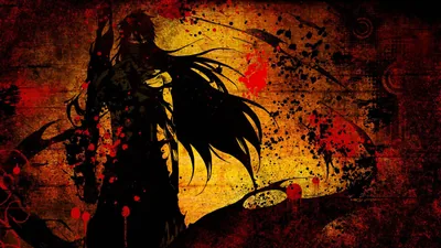 Orange Grunge Anime Swordsman HD Wallpaper