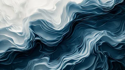 Blue Grey Ink Wave Texture HD Wallpaper
