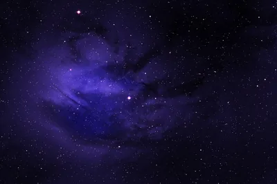 Indigo Nebula Cloud With Scattered Stars HD Wallpaper