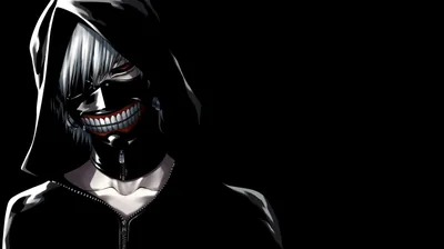 Anime Ghoul Mask Lit from the Left HD Wallpaper