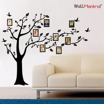 Family Tree Black Wall Sticker WallMantra