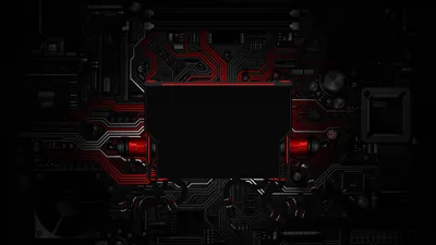 Red Circuit Board Frame HD Wallpaper