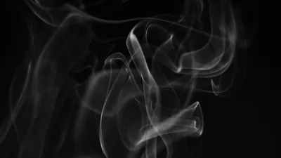 wallpaper smoke, white, wriggling, black background, abstract widesc