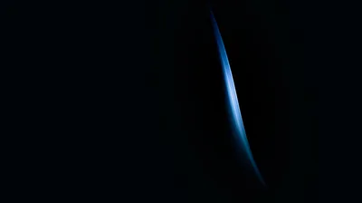 Single Blue Light Sliver on Black HD Wallpaper
