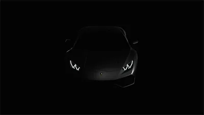 Huracan Headlights in a Pitch Black Room HD Wallpaper