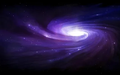 Wide Purple Spiral Galaxy Illustration HD Wallpaper