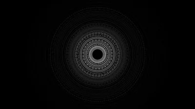 Circular Wire Mandala on Black HD Wallpaper
