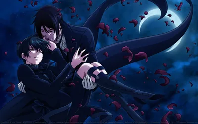 Black Butler HD Wallpaper Dark Elegance Under the Moonlight