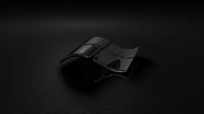 Glossy Black Windows Logo HD Wallpaper