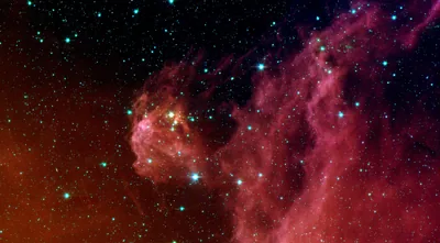 Wallpaper Red and Black Galaxy With Stars, Background Free Image