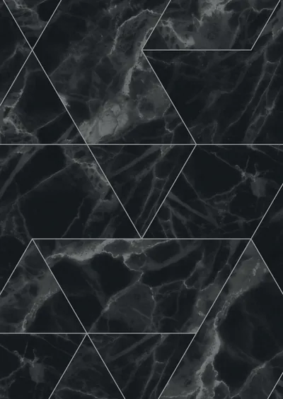 Marble Mosaic Wallpaper in Black Amsterdam